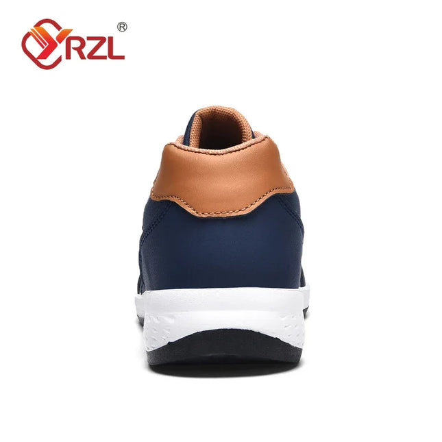 Men's Faux Leather Sneakers - Non-Slip Design - Various Colors
