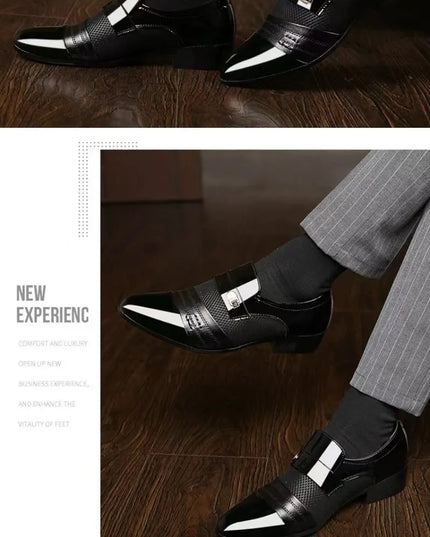 Men's Slip-On Oxford Shoes - Faux Leather Loafers for Men