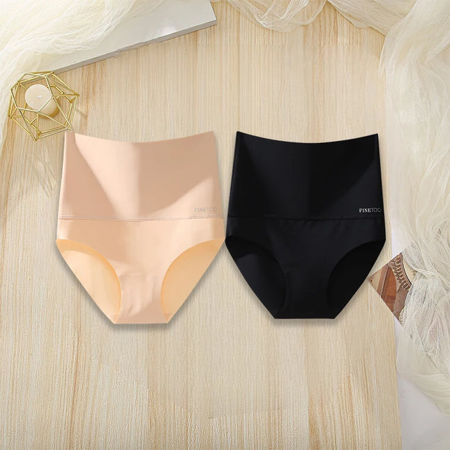 2-Pack High Waist Women's Slimming Breathable Briefs Underwear Set