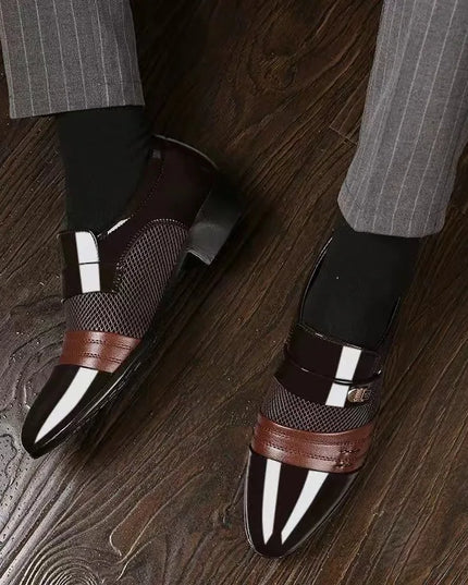 Men's Slip-On Oxford Shoes - Faux Leather Loafers for Men