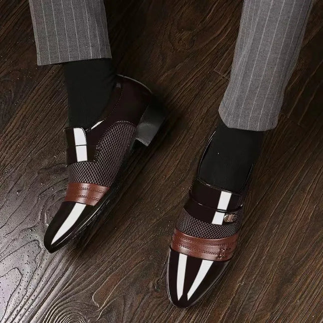 Men's Slip-On Oxford Shoes - Faux Leather Loafers for Men
