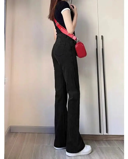 Women’s High-Waist Flare Jeans with Elastic Boot Cut – Vintage Style