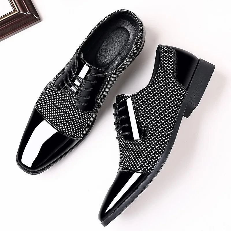 Men's Faux Leather Oxford Shoes