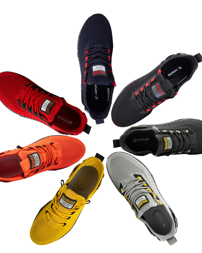 Baasploa Men's Lightweight Sneakers - Breathable, Non-Slip Designer Shoes