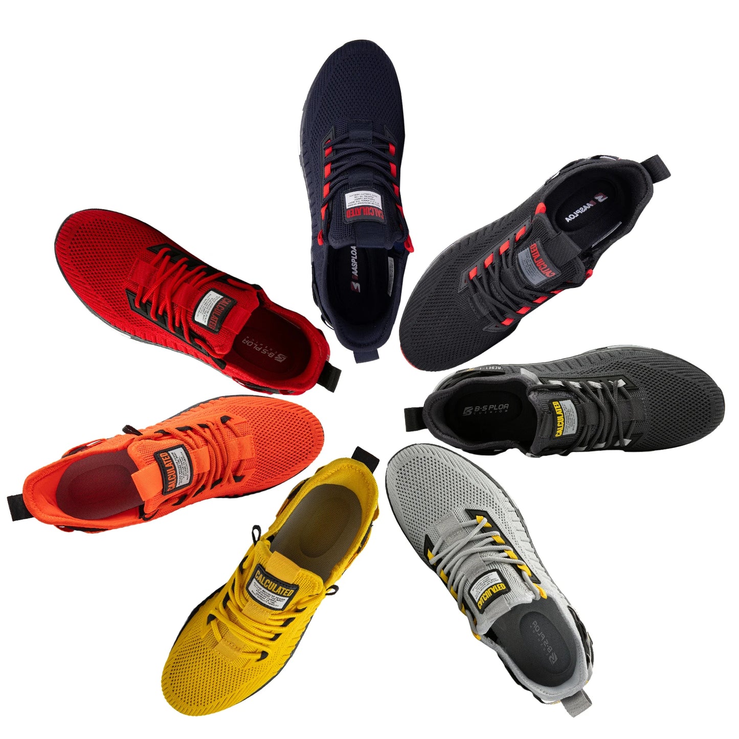 Baasploa Men's Lightweight Sneakers - Breathable, Non-Slip Designer Shoes