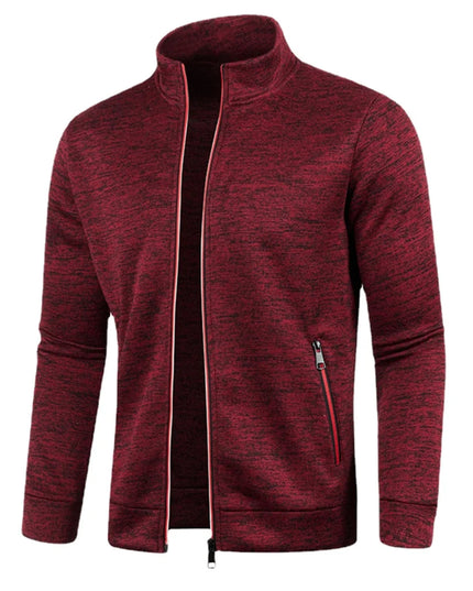 Men's Long Sleeve Zipper Knit Sweater Jacket - Various Colors