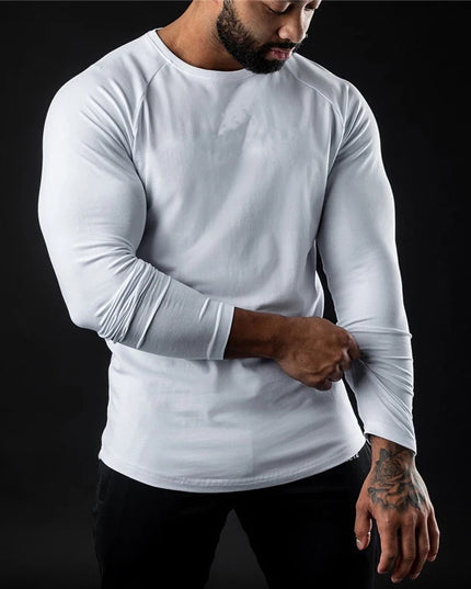 Men's Compression Cotton Long Sleeve Sports Sweater