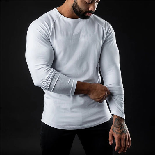 Men's Compression Cotton Long Sleeve Sports Sweater