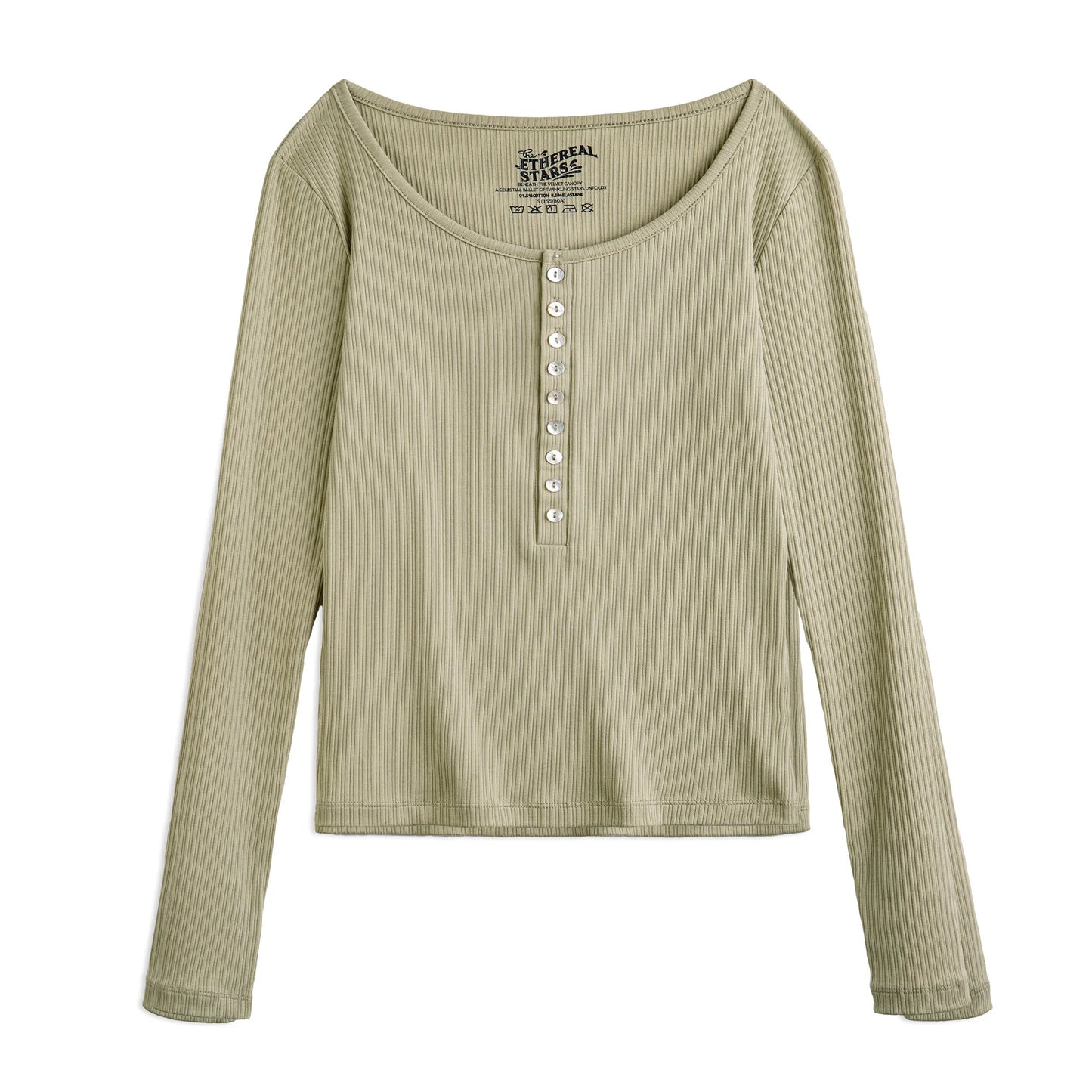 Slim-Fit Buttoned Henley Shirt for Women – Maden Women's Casual Top