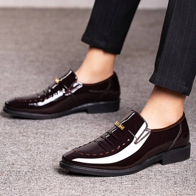 Faux Leather Men’s Slip-On Shoes – Comfortable & Stylish Men’s Dress Shoes