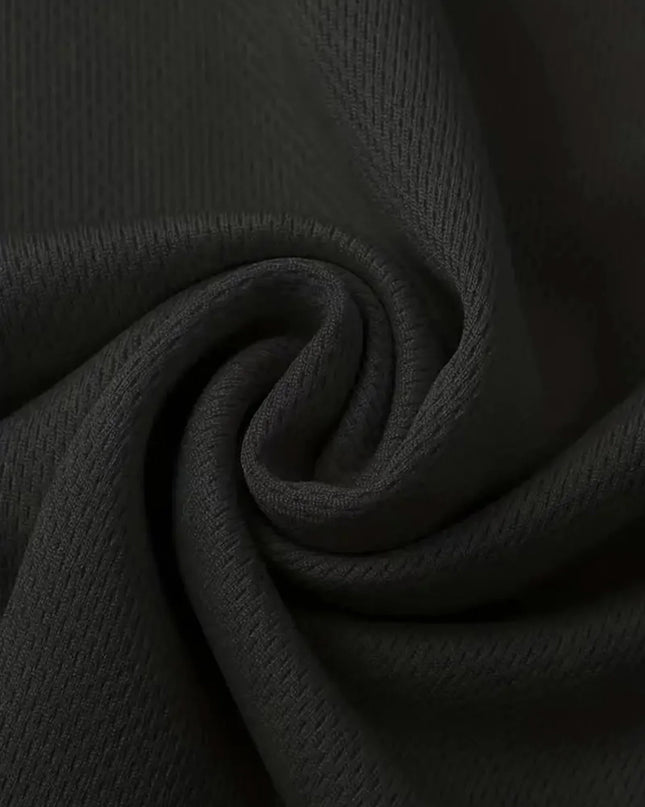 Men's Black Round Neck T-Shirt – 5-Pack, Quick-Drying, Breathable, Sweat-Absorbent