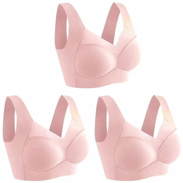 Set of 3 Ice Silk Seamless Sports Bras - Comfortable, Anti-Sagging, No Steel Ring Design