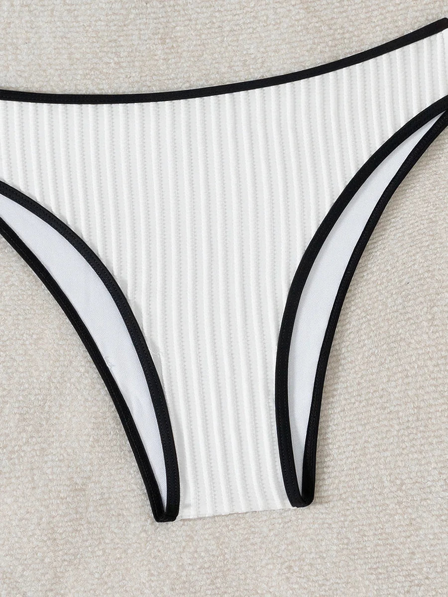 Women's High Waist Strappy Bikini Swimsuit