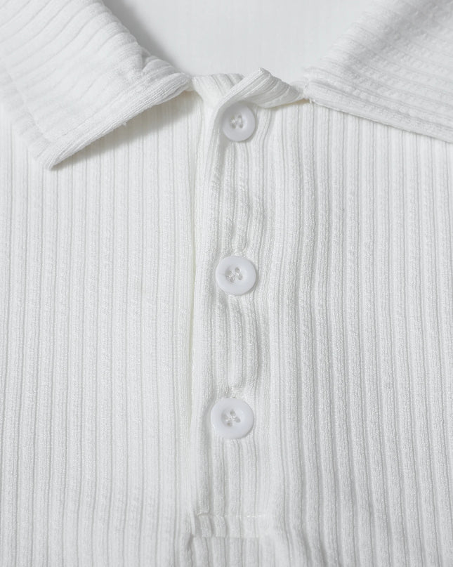 Men's Retro Striped Polo Sweater