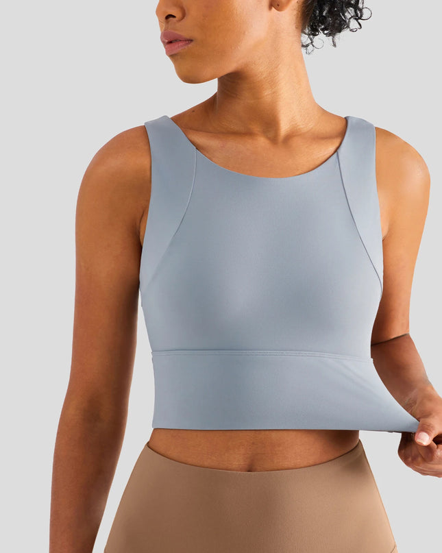 Nylon Women's Sports Bra - Stretchy Elastic Fitness Top - Various Colors