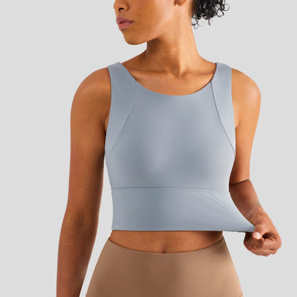 Nylon Women's Sports Bra - Stretchy Elastic Fitness Top - Various Colors