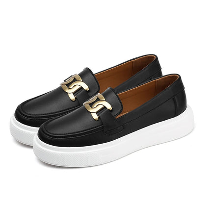 Breathable Faux Leather Women's Loafers