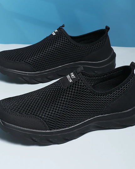 Mens Non-Slip Mesh Breathable Soft and Comfortable Flat-Soled Sneakers