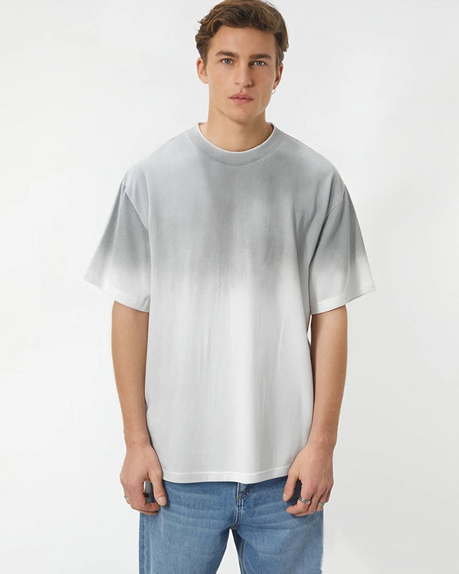 Men's Oversized Cotton T-Shirt with Gradient Color