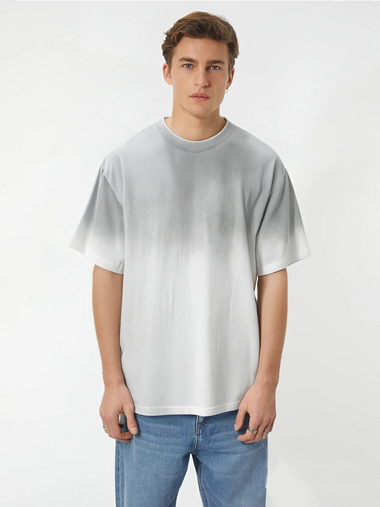 Men's Oversized Cotton T-Shirt with Gradient Color