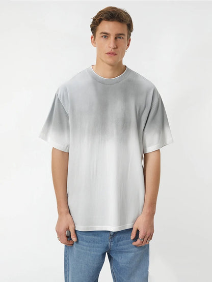 Men's Oversized Cotton T-Shirt with Gradient Color