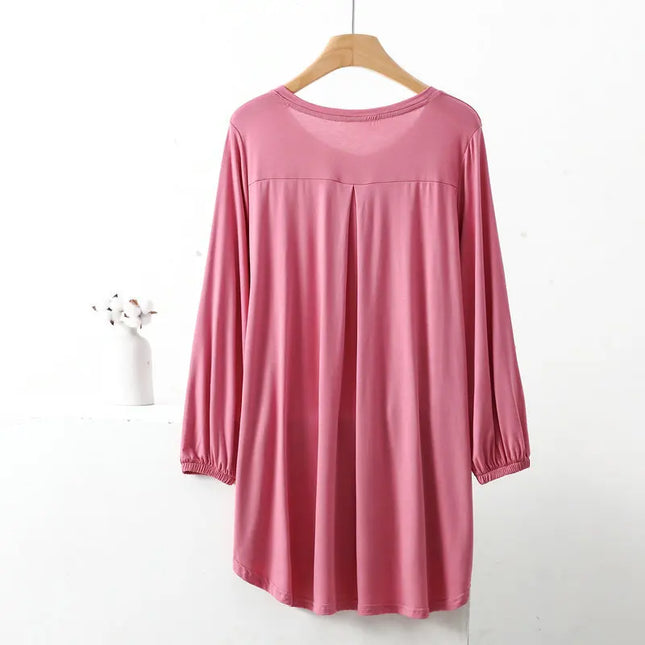 Women's V-Neck Loose Fit Tunic Top