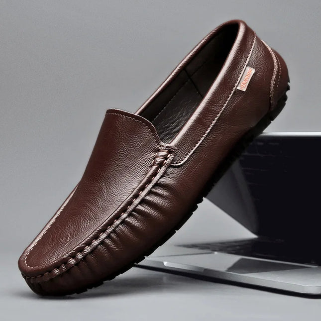 Men's Leather Flat Casual Loafers