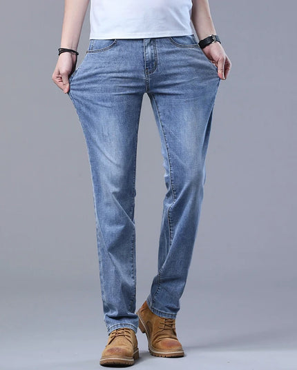Men's Slim Fit Jeans - Stylish Casual Stretch Denim Pants for Men