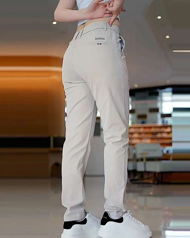 Men's Straight-Leg Slim Fit Breathable Casual Pants