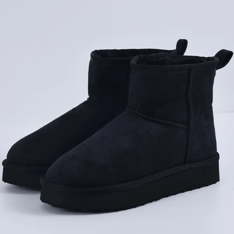 Women's Memory Foam Ankle Faux Suede Winter Warm Boots