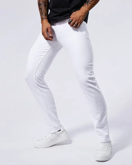 Men's Slim Fit Stretch Denim Jeans – Casual Straight-Leg Slim Fit