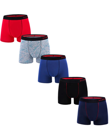5-Pack Men's Cotton Boxer Shorts – Comfortable Breathable Boxers for Men