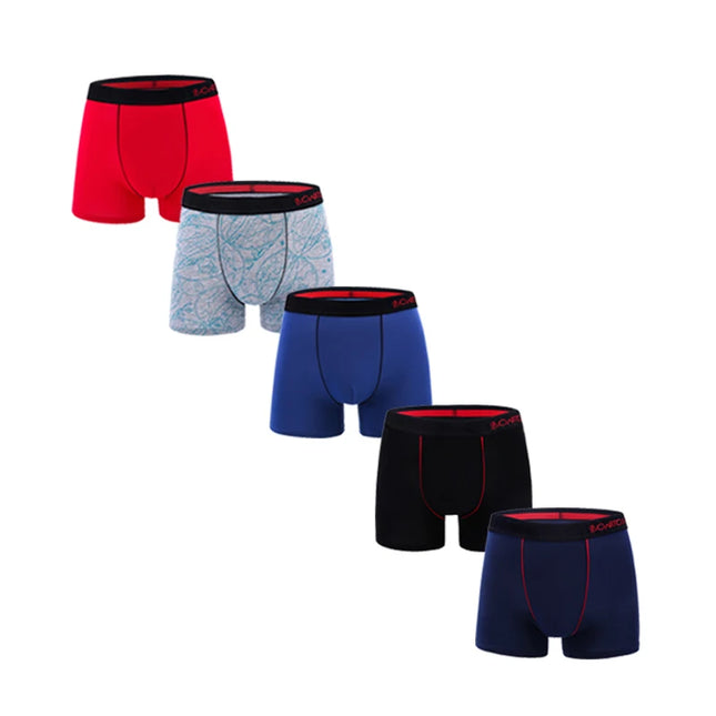 5-Pack Men's Cotton Boxer Shorts – Comfortable Breathable Boxers for Men