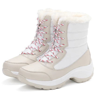 Women's Non-Slip Fur-Lined Ankle Boots - Various Colors