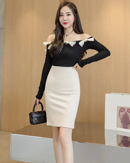High-Waisted White Mini Skirt for Women with Back Zipper