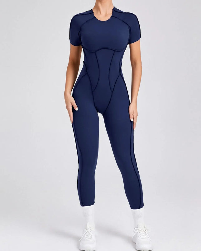 Women's Short Sports Jumpsuit - Gym & Workout Jumpsuit for Women