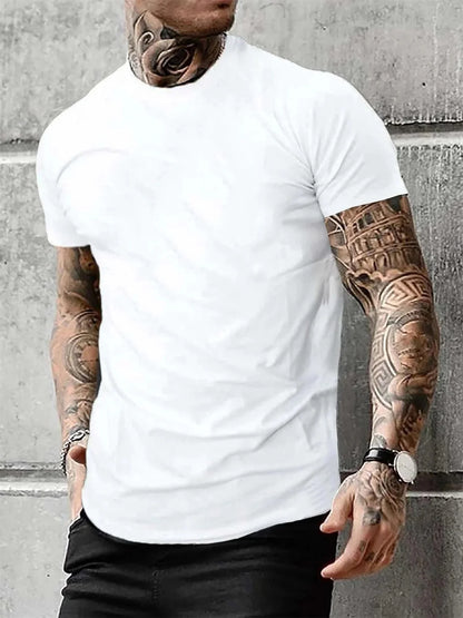 Men's 100% Cotton Casual T-Shirt with NY Letter Print