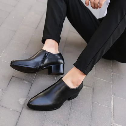 Men's Genuine Leather Dress Shoes – Pointed Toe Leather Shoes for Men