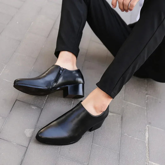 Men's Genuine Leather Dress Shoes – Pointed Toe Leather Shoes for Men