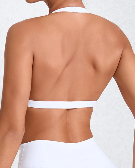 High-Impact Sports Bra Halter Top with Quick-Dry Technology