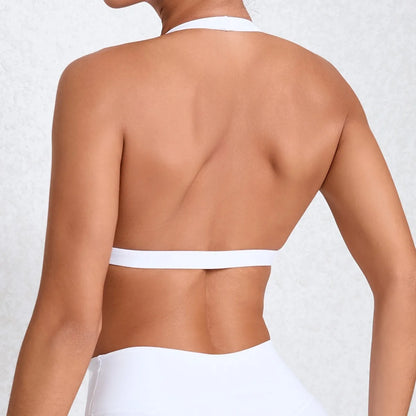 High-Impact Sports Bra Halter Top with Quick-Dry Technology