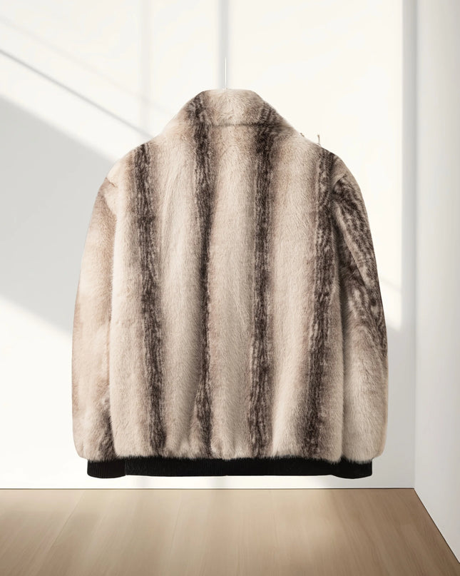 Men's Warm Lapel Imitation Mink Jacket