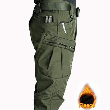 Men’s Waterproof Fleece Cargo Pants – Tactical Hiking Combat Trousers for Men