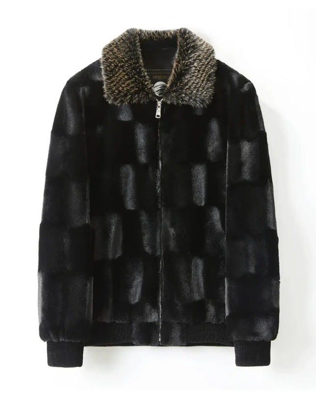 Men's Faux Fur Collar Jacket