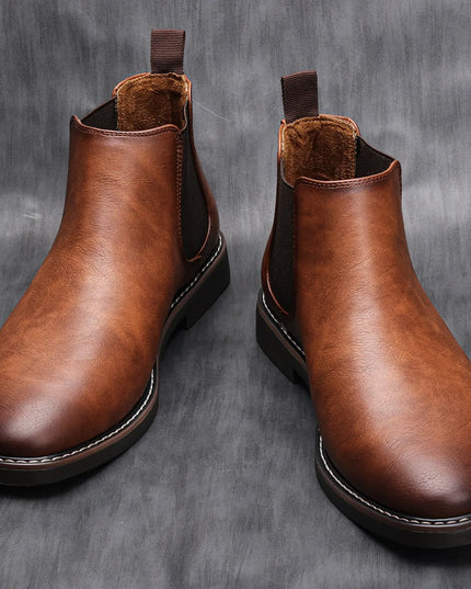 Retro Stylish Slip-On Boots for Men - Various Colors