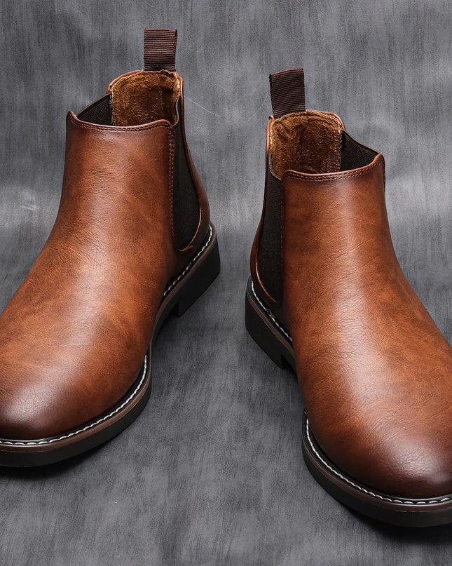 Retro Stylish Slip-On Boots for Men - Various Colors