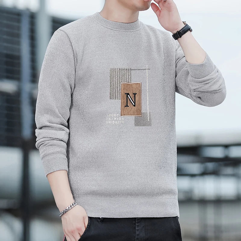 Men's Fleece-Lined Sweater - Comfortable Warm Men's Pullover