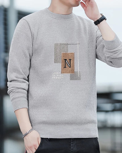 Men's Fleece-Lined Sweater - Comfortable Warm Men's Pullover