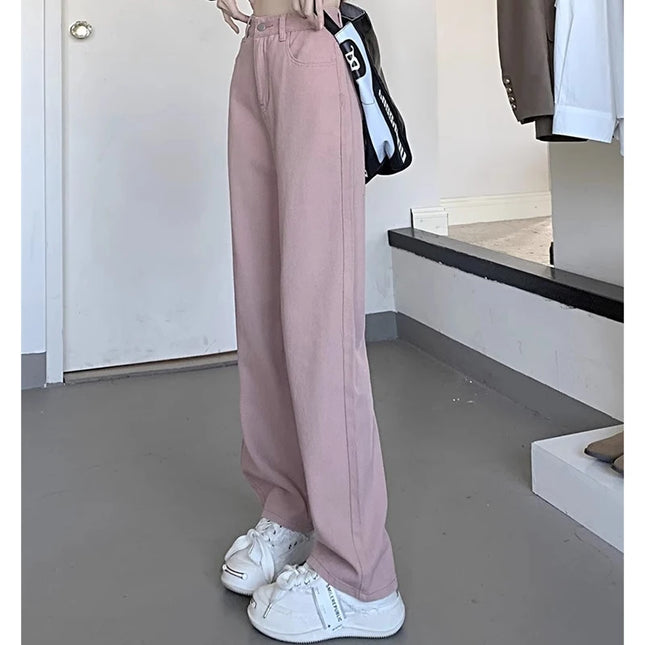 Vintage Women's Wide-Leg High-Waist Pants