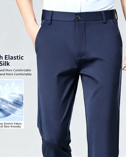 Men’s Casual Stretch Straight-Leg Pants